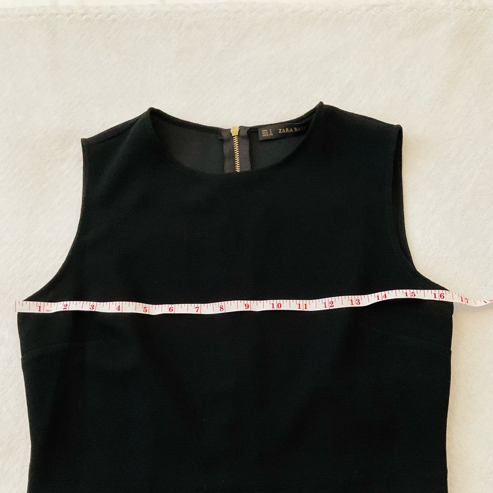 NWT Zara Black Crop Top with Gold Zipper detail - Picture 7 of 13